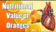 Nutritional Value of Oranges || Orange Nutrition Facts and Health Benefits