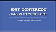 How to Convert Gallons to Cubic Feet