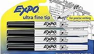 EXPO IF Low-Odor Dry Erase Markers, Ultra-Fine Tip, Black, 4 Count, Low-Odor Dry Erase Markers, Ultra-Fine Tip, Black, 4 Count, Low-Odor Dry Erase Markers, Ultra-Fine Tip, Black, 4 Count