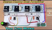 Stereo Powerful Heavy Bass Amplifier // How to make Amplifier Using 2sc5200 & 2sa1943 Stereo