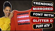 How to make Mirrored Stacked Font with Offset & Multiple HTV Layers | Full Tutorial!