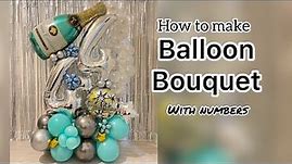 How to make balloon bouquet with numbers | 44th birthday balloons ideas | DIY balloon bouquet