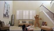 GIANT TEDDY BEAR SCARE PRANK ON SISTER!!!