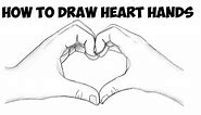 How to Draw Heart Hands Making a Heart Easy Step by Step Drawing Tutorial for Beginners
