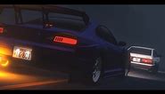 AE86 VS S15 Rewritten Part One (INITIAL D BLENDER ANIMATION) [ブレンダー頭文字D]