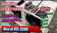 Review dan test amplifier TDA7498E (2X160W)