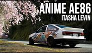 Anime AE86: Itasha Under the Cherry Blossoms | Touge Run | 4K