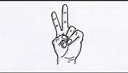How to draw a peace sign | hand drawing easy
