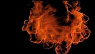 Fireball Explosion On Black Background Screen Sound Effect