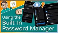 Using the Built-In iCloud Password Manager