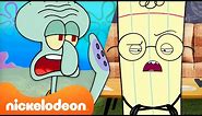 Every Time Paper & Squidward Were the Same! 📃🦑 SpongeBob + Rock Paper Scissors | Nicktoons