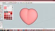 How To Draw Heart Shape In SketchUp v2 ( 3D Printable )