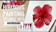 Realistic Hibiscus flower watercolor painting | Beautiful Flower Art
