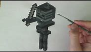 How to Draw/Paint Wither Skeleton - Minecraft