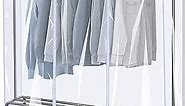 Garment Rack Cover,6Ft Transparent PEVA Clothing Rack COVER ONLY, Clear Clothes dustproof Waterproof Cover