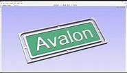 Avalon Nameplate | Vectric V11 Tutorials