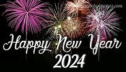 Happy New year 2024 Wishes GIF Animation| New Year 2024 Fireworks