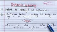 What is Testing? full Explanation | Software Engineering