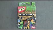 UNO Minecraft Card Game Opening