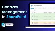 Contracts Management System in SharePoint