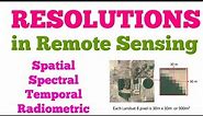 Image Resolutions in Remote Sensing | Spatial , Spectral , Temporal & Radiometric | Full Explanation