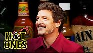 Pedro Pascal Cries From His Head While Eating Spicy Wings | Hot Ones