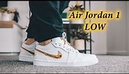 Air Jordan 1 Low White/Metallic Gold | SO CLEAN (On-Feet Ft. @meixdenise )