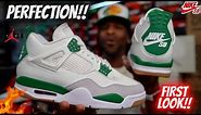 OH MY.. FIRST LOOK JORDAN 4 NIKE SB PINE GREEN THESE ARE COLD!!