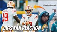 Fantastic Jaguars fan reaction after getting dominated by 49ers
