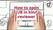 Installing Kindle Previewer 3 and Previewing EPUB Files