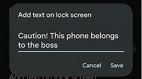 How to add a text on lock screen on Android 12 or 13 phone