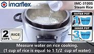 IMARFLEX IMC-3100S How to Use (Steam Rice)