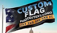 Custom Flags 3x5 Double Sided Outdoor,Customizable Flags Create Your Own Text/Photo/Logo,Personalized Outdoor Flag,Custom Flags for Outside Indoor Decoration