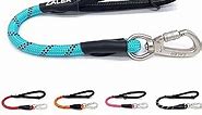 Short Dog Leash, 18 Inches Rope Traffic Leashes for Dogs, Reflective Dog Lead with O-Ring, Heavy Duty Leash for Large and Medium Dogs (18'' Blue)