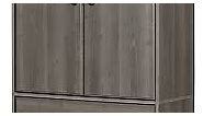 South Shore Versa 2-Door Armoire with Drawers, Gray Maple