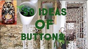 50+Ideas of Buttons|Buttons Art|Gift Making at Home|DIY Home Decore Ideas for Waste Craft Ideas