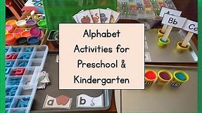 Alphabet Activities For Preschool or Kindergarten