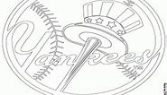 Logo of New York Yankees coloring page printable game