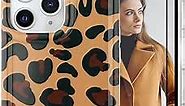 WPCase Compatible with iPhone 11 Pro Max Leopard Case Black Brown Cheetah Print Pattern Cute Luxury Elegant Case Slim Soft TPU Shockproof Protective Leopard Case for Women Girls Men