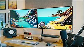 ULTIMATE Desk Setup with Dual Monitors (Perfect for Working from Home!)
