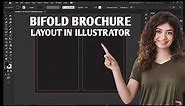 Bi fold Brochure Layout illustrator || bi-fold brochure size