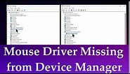 Mice and Other Pointing Devices {Mouse & Touchpad Driver} Missing from Device Manager Windows 10/11