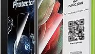 MAGIC JOHN 2 Pack for Samsung Galaxy S21 Ultra Screen Protector [Ceramic Film Material Not Glass] 6.8 inch,[100% Fingerprint ID Compatible] Easy Installation Tray, Shock-Resistant, 3D Curved, Bubble