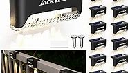 JACKYLED 16 Pack, Step Lights Waterproof LED Solar Power Outdoor Fence Light for Deck Stair Railing, Outside Lighting for Wall Garden Backyard Patio Balcony Decor