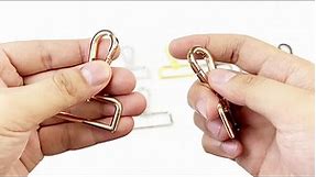 10 Pcs 2 Inch Brass D Ring Swivel Lobster Claw Clasps Push Gate Snap Hooks Trigger Clips for Purse Keychain Strap Making