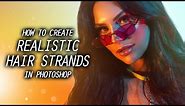 How to create realistic hair strands in Photoshop using the Brush Transfer Setting