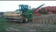 John Deere 4400 combine in soybeans