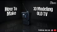 How to Make 3D Modeling Old TV in Autodesk Maya Tutorial | Part 1 | #3dmodeling #oldtv