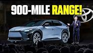 TOYOTA'S NEW EV WITH 900 Mile Range SHOCKS the Entire Car Industry!