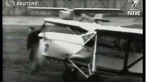 Aviation: James Mollison prepares for record breaking Atlantic flight / RAF Pilots non sto...(1933)